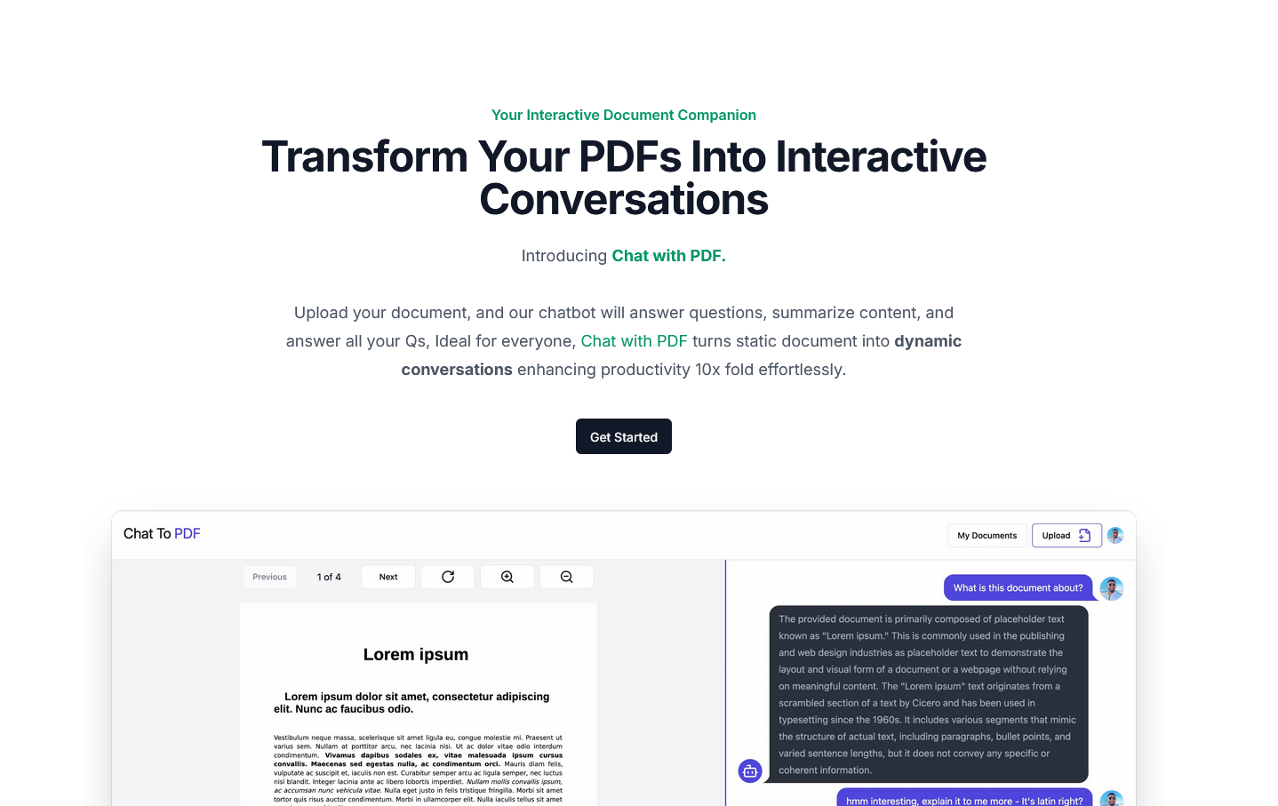 Talk to PDF